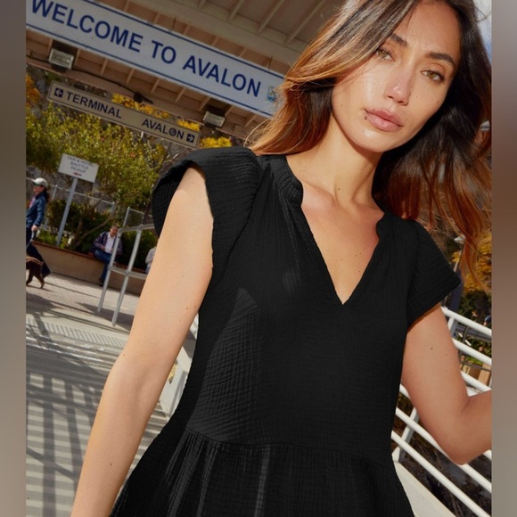 Nation Padma Boho Ruffle Hem Mini Dress Size Medium - Picture 5 of 10